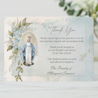 Catholic Funeral Memorial Blessed Virgin Mary 