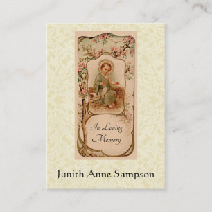 Catholic Funeral Memorial Holy Card   Baby Jesus