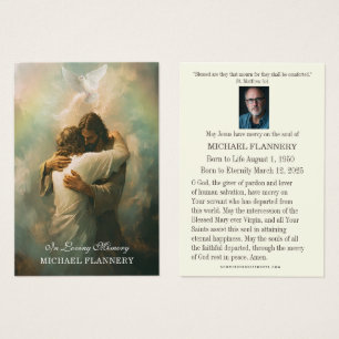 Catholic Funeral Memorial Jesus Prayer Card