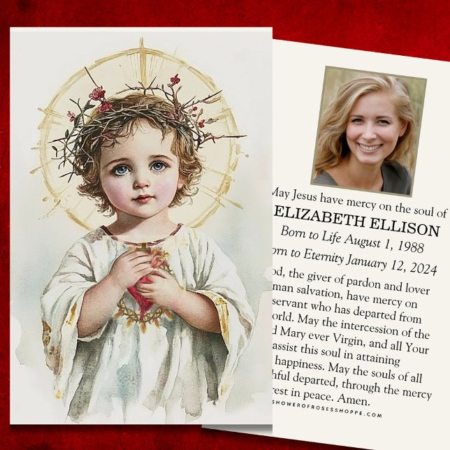 Catholic Funeral Memorial Jesus Prayer Card (Creator Uploaded)