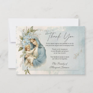 Catholic Funeral Memorial Jesus Virgin Mary  Invitation
