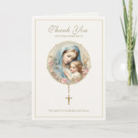 Catholic Funeral Memorial Mother Mary Jesus Floral