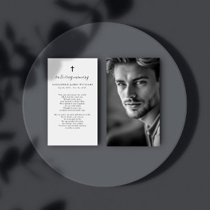 Catholic Funeral Memorial Photo Prayer Card