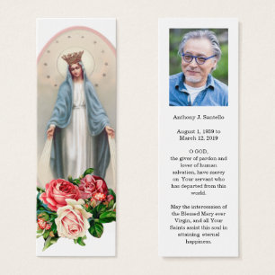 Catholic Funeral Memorial Prayer Holy Book Mark
