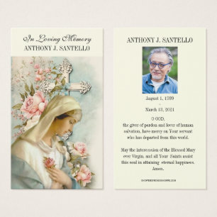 Catholic Funeral Memorial Prayer Holy Book Mark