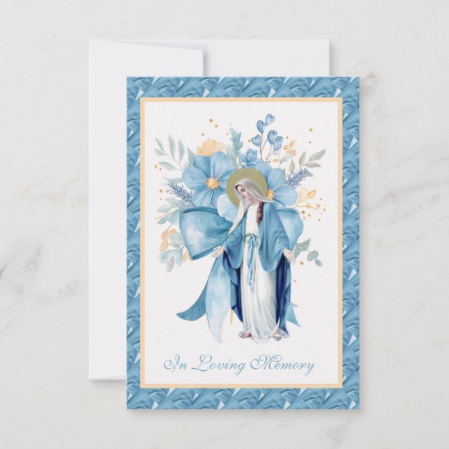 Catholic Funeral Memorial Prayer Holy Card (Front)