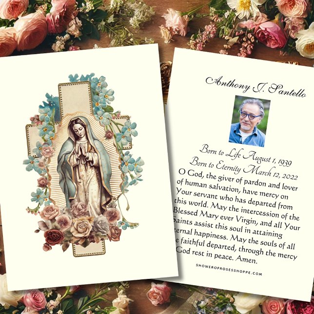 Catholic Funeral Memorial Prayer Holy Card (Creator Uploaded)