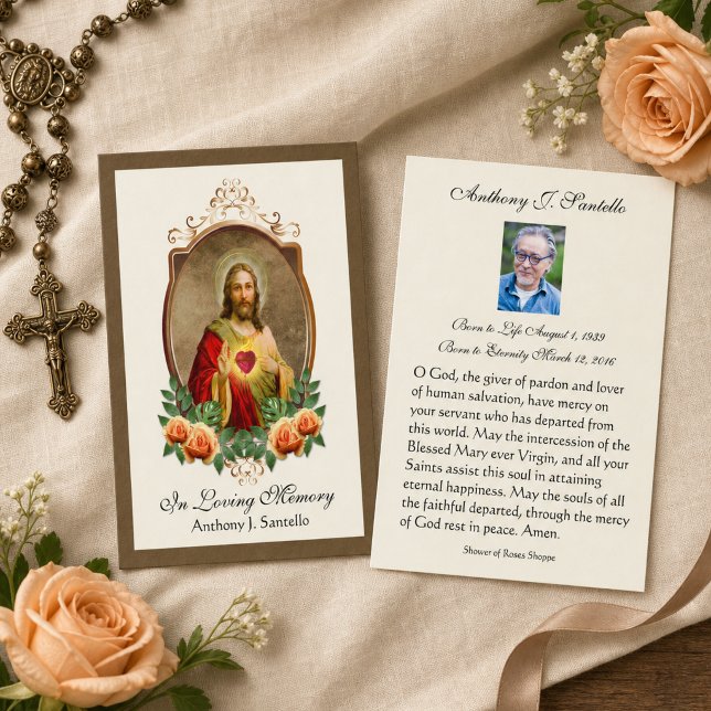 Catholic Funeral Memorial Prayer Holy Card (Creator Uploaded)
