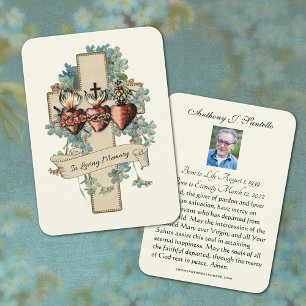 Catholic Funeral Memorial Prayer Holy Card