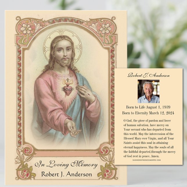 Catholic Funeral Memorial Prayer Holy Card (Creator Uploaded)