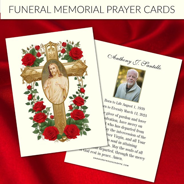 Catholic Funeral Memorial Prayer Holy Card (Creator Uploaded)