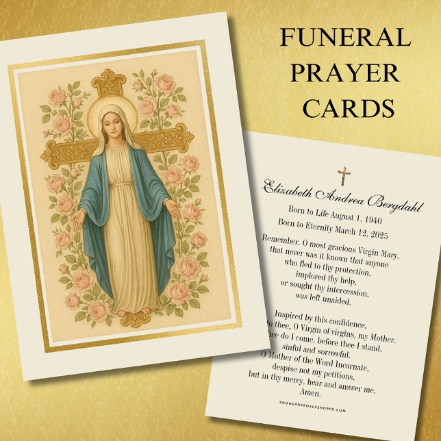 Catholic Funeral Memorial Prayer Holy Card (Creator Uploaded)