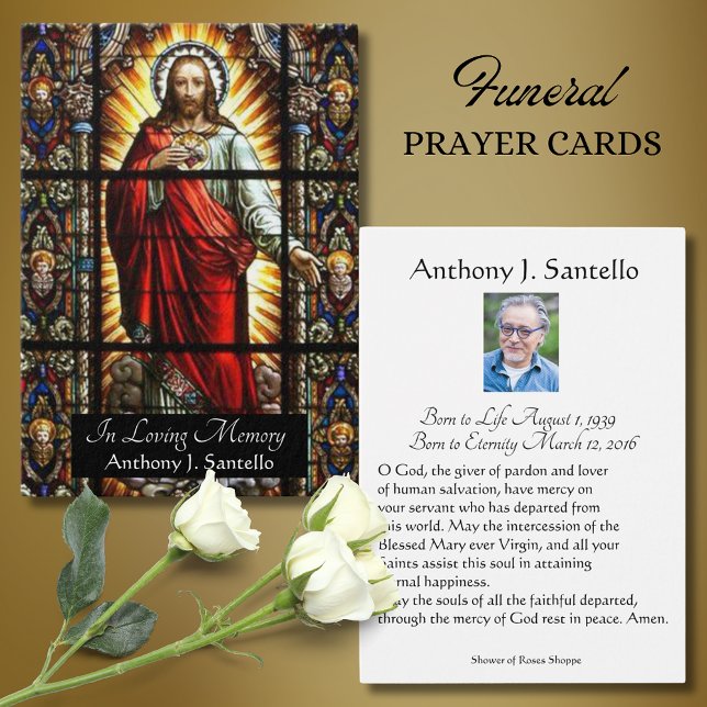 Catholic Funeral Memorial Prayer Holy Card (Creator Uploaded)