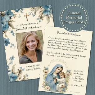 Catholic Funeral Photo Memorial Prayer  Announcement