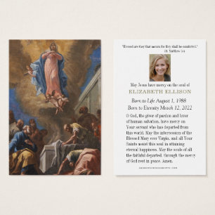 Catholic Funeral Prayer Memorial Prayer Card