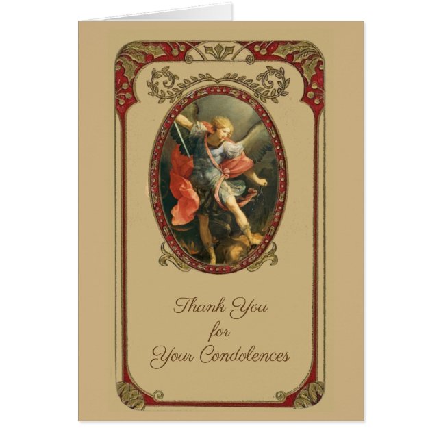 Catholic Funeral Sympathy Holy Card Thank You (Front)
