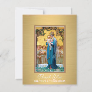 Catholic  Funeral Sympathy Holy Card Thank You