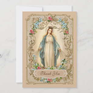 Catholic Funeral Sympathy Holy Card Thank You
