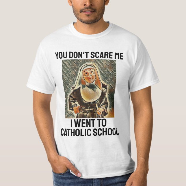CATHOLIC FUNNY NUN T-SHIRTS TEES (Front)