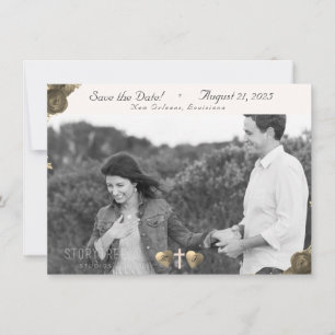 Catholic Grace Flat Save The Date Card
