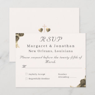 Catholic Grace Wedding RSVP Card