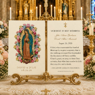 Catholic Guadalupe Roses Wedding Prayer 
