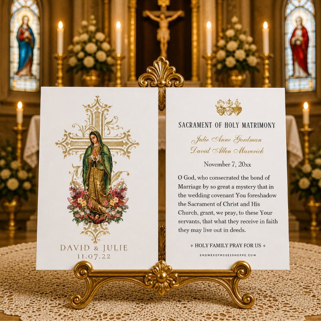 Catholic Guadalupe Wedding Prayer Card (Creator Uploaded)