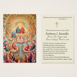 Catholic Holy Trinity Saints Funeral Memorial Card
