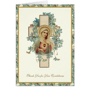 Catholic IMMACULATE HEART MARY Funeral Condolence