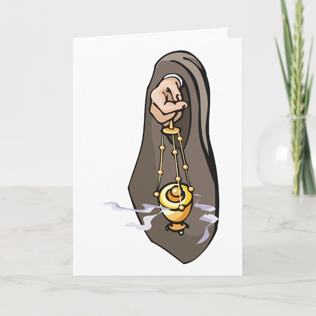 Catholic Incense Censer Religious Worship  Card (Creator Uploaded)