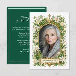 Catholic Irish Religious Celtic Cross Funeral Thank You Card
