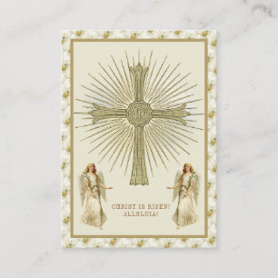 Catholic Jesus Eucharist Angels Prayer Easter Business Card