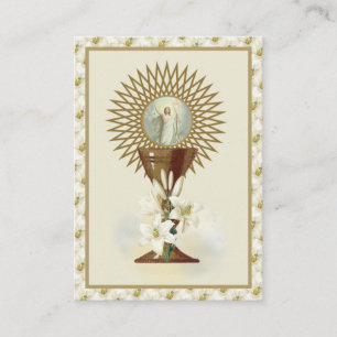 Catholic Jesus Eucharist Angels Prayer Easter Business Card