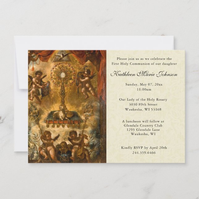 Catholic Jesus First Communion Invitations (Front)