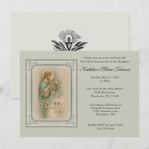 Catholic Jesus First Communion Invitations