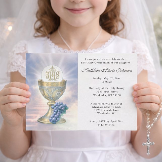 Catholic Jesus First Communion Invitations (Creator Uploaded)