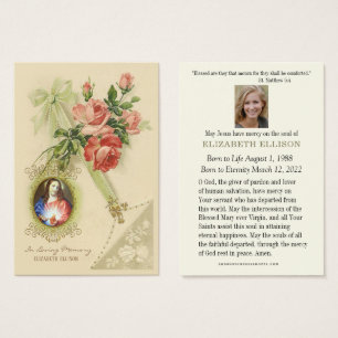 Catholic Jesus Funeral Memorial Prayer Card