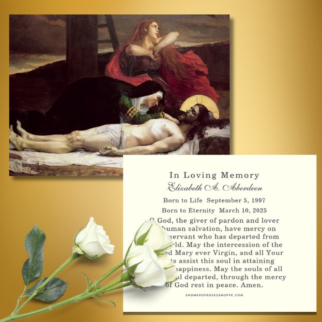 Catholic Jesus Funeral Prayer Memorial Card (Creator Uploaded)