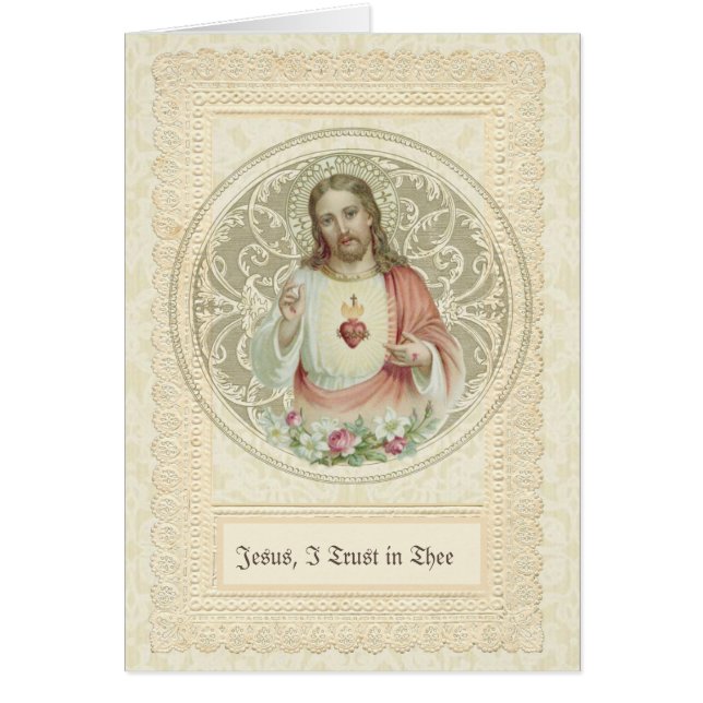 Catholic Jesus Religious Sacred Heart Prayer (Front)