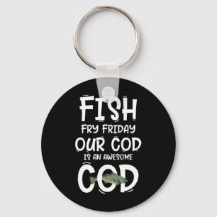 Catholic Lent And Easter Christian Lenten Fish Fry Key Ring