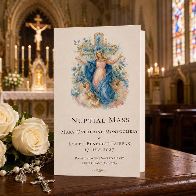 Catholic Marian Nuptial Mass Wedding Program (Creator Uploaded)