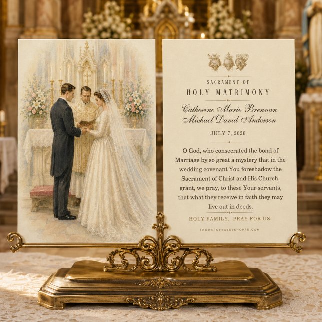 Catholic Marriage Blessing Wedding Prayer Favour  (Creator Uploaded)