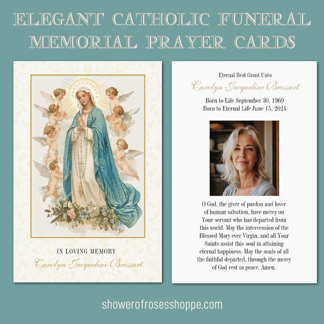 Catholic Mary Funeral Memorial Prayer Card (Creator Uploaded)