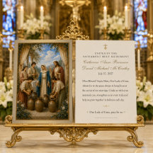 Catholic Mary Wedding at Cana Prayer Card