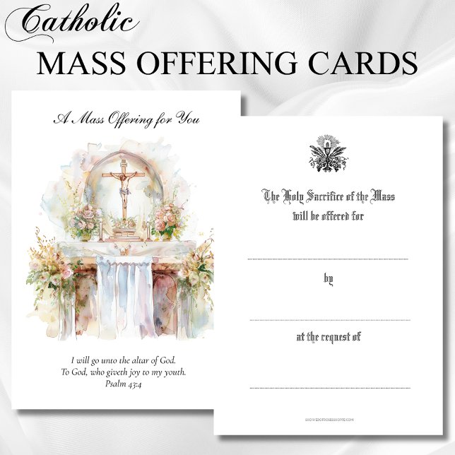 Catholic Mass Offering Intentions Remembrance Card (Creator Uploaded)