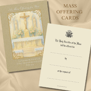 Catholic Mass Offering Intentions Remembrance Card