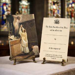 Catholic Mass Offering  Jesus Holy Cards