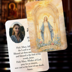 Catholic Memorial Prayer Card Funeral Keepsake