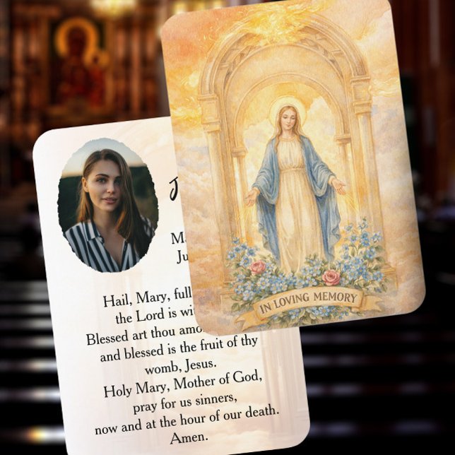 Catholic Memorial Prayer Card Funeral Keepsake (Creator Uploaded)