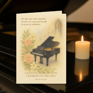 Catholic Musician Teacher Choir Director Piano Card